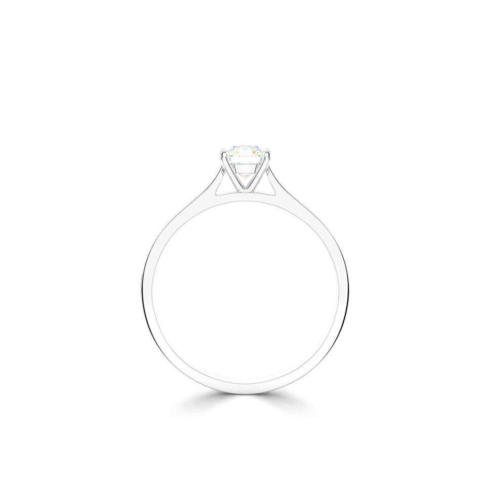 0.36ct D VVS2 Round Brilliant Diamond Solitaire Ring