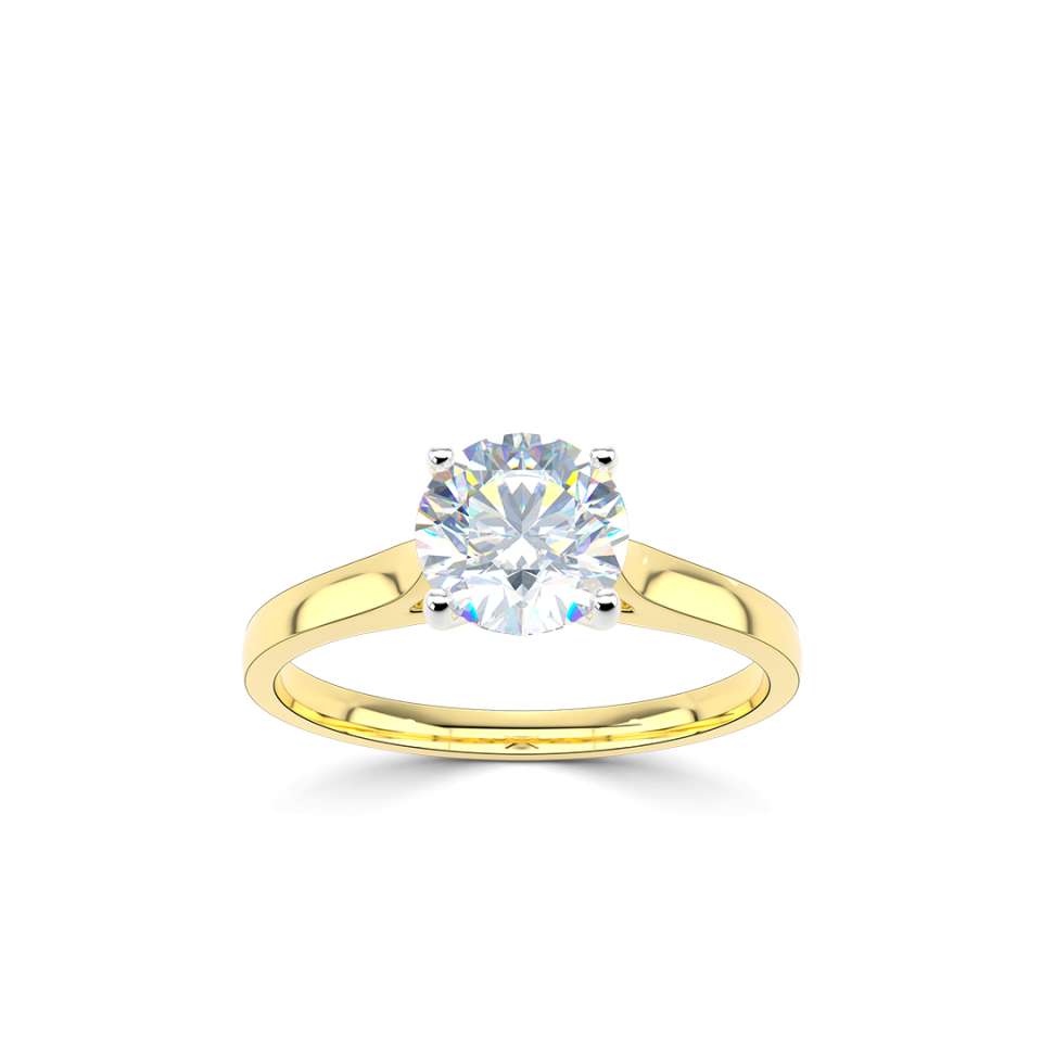 18ct Yellow Gold 0.40ct Round Brilliant Diamond Solitaire Ring