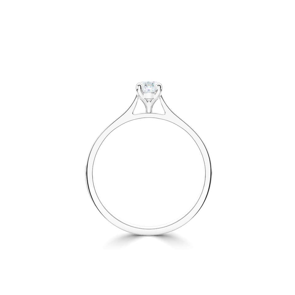 Diamond ring on a white background
