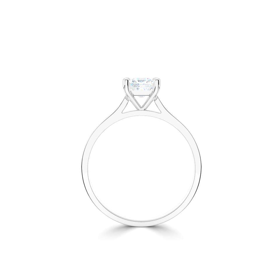0.50ct D VVS2 Princess Cut Diamond Solitaire Ring