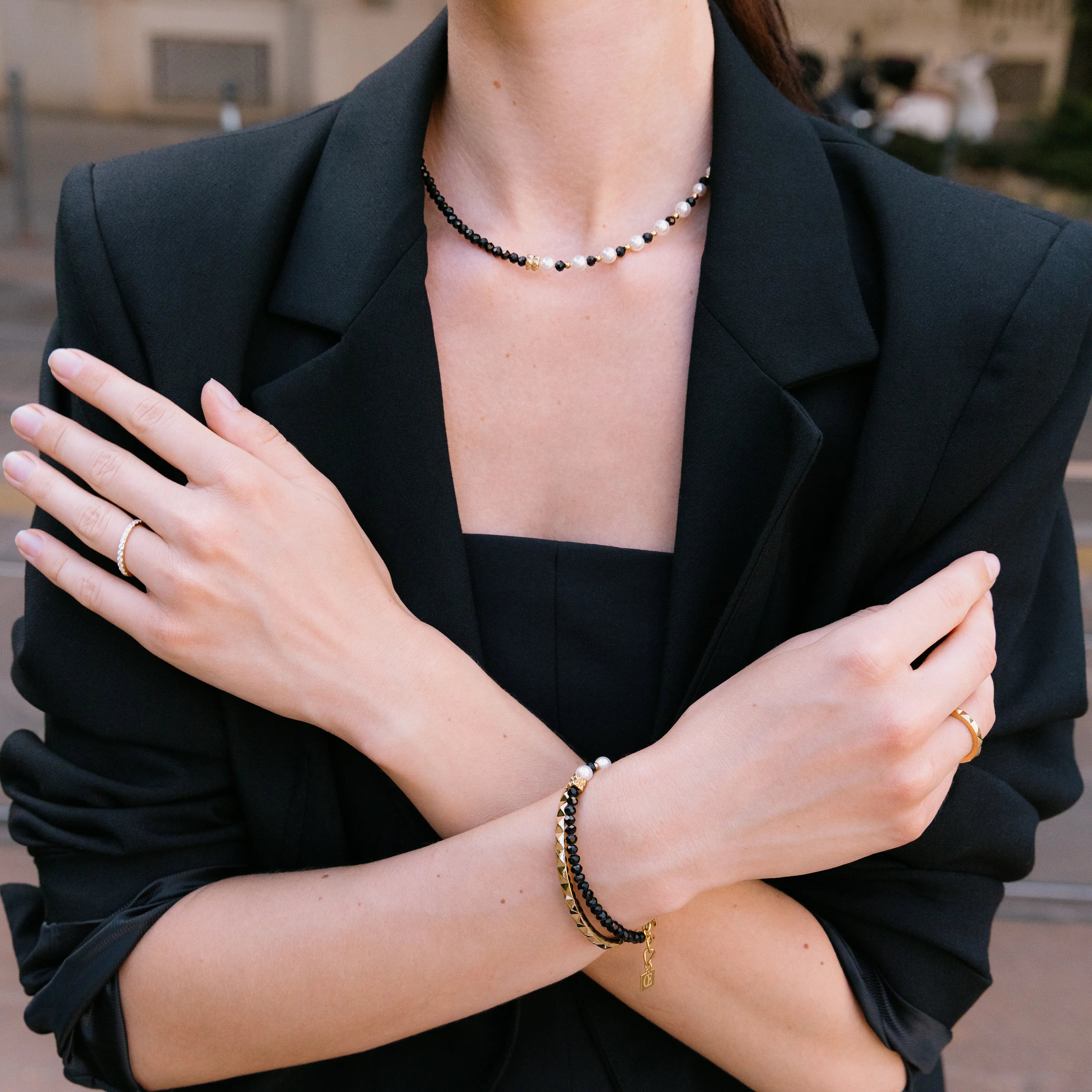 Coeur De Lion Trinity Spikes Gold Bracelet