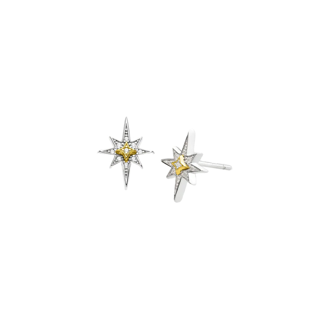 Kit Heath Céleste North Star Golden Two-Tone Stud Earrings