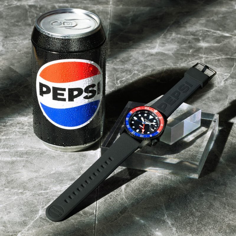 Seiko 5 Sports X PEPSI Limited Edition in All-Black SSK047K1