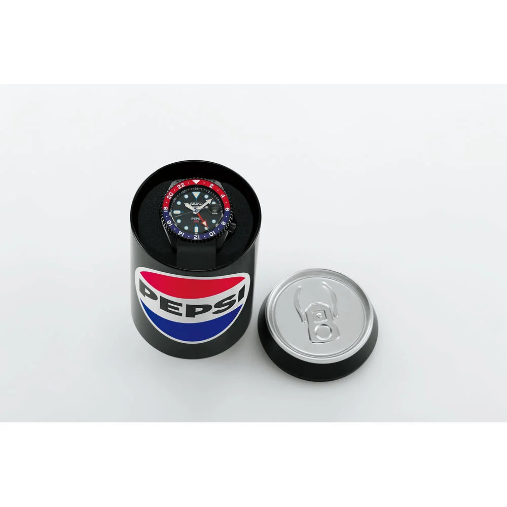 Seiko 5 Sports X PEPSI Limited Edition in All-Black SSK047K1