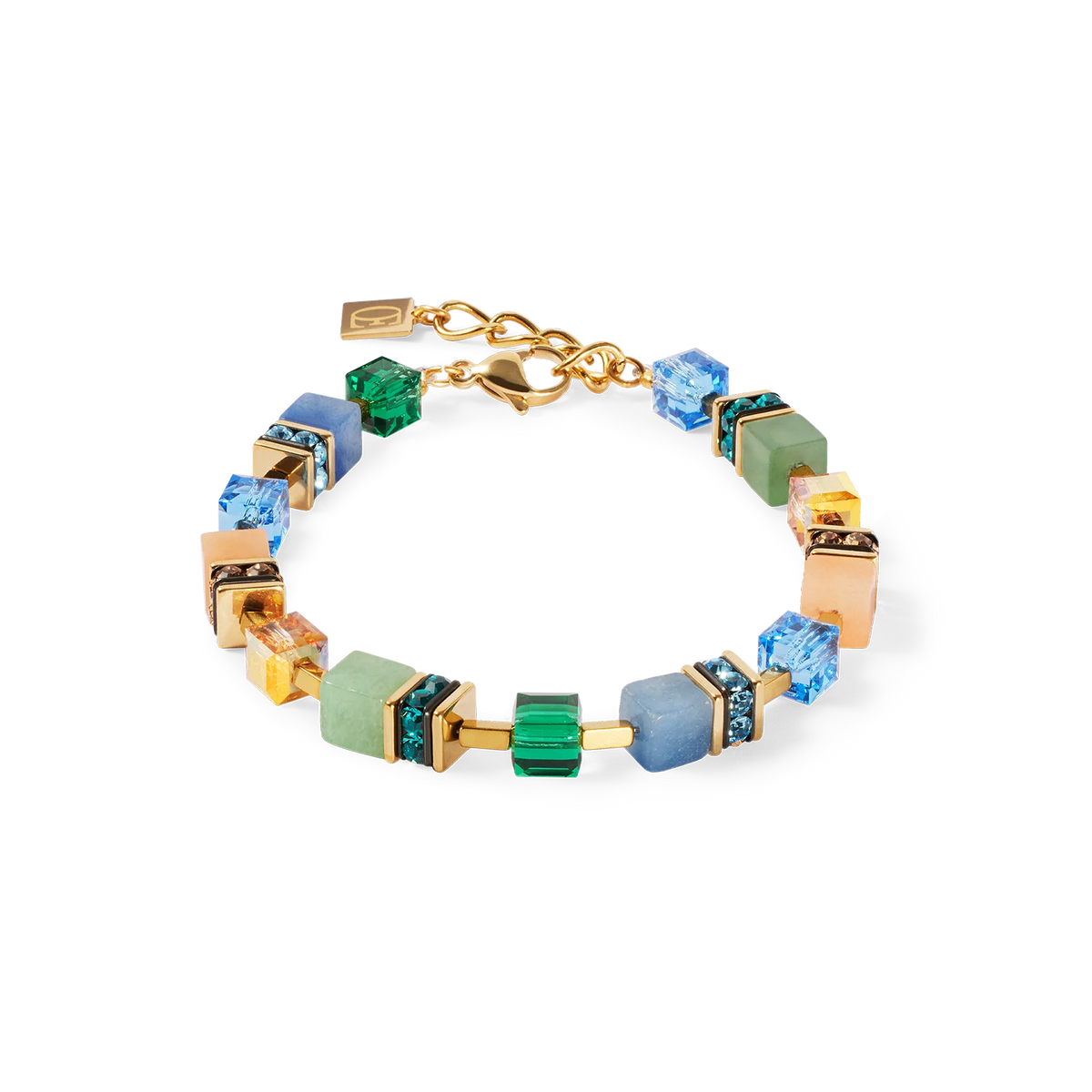 Coeur De Lion GeoCUBE® Precious Statement Gold-Spring Bracelet
