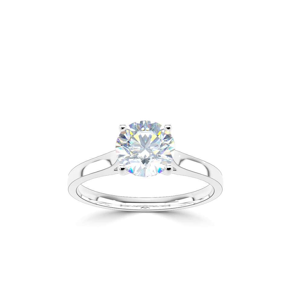 0.50ct D VVS2 Round Brilliant Diamond Solitaire Ring