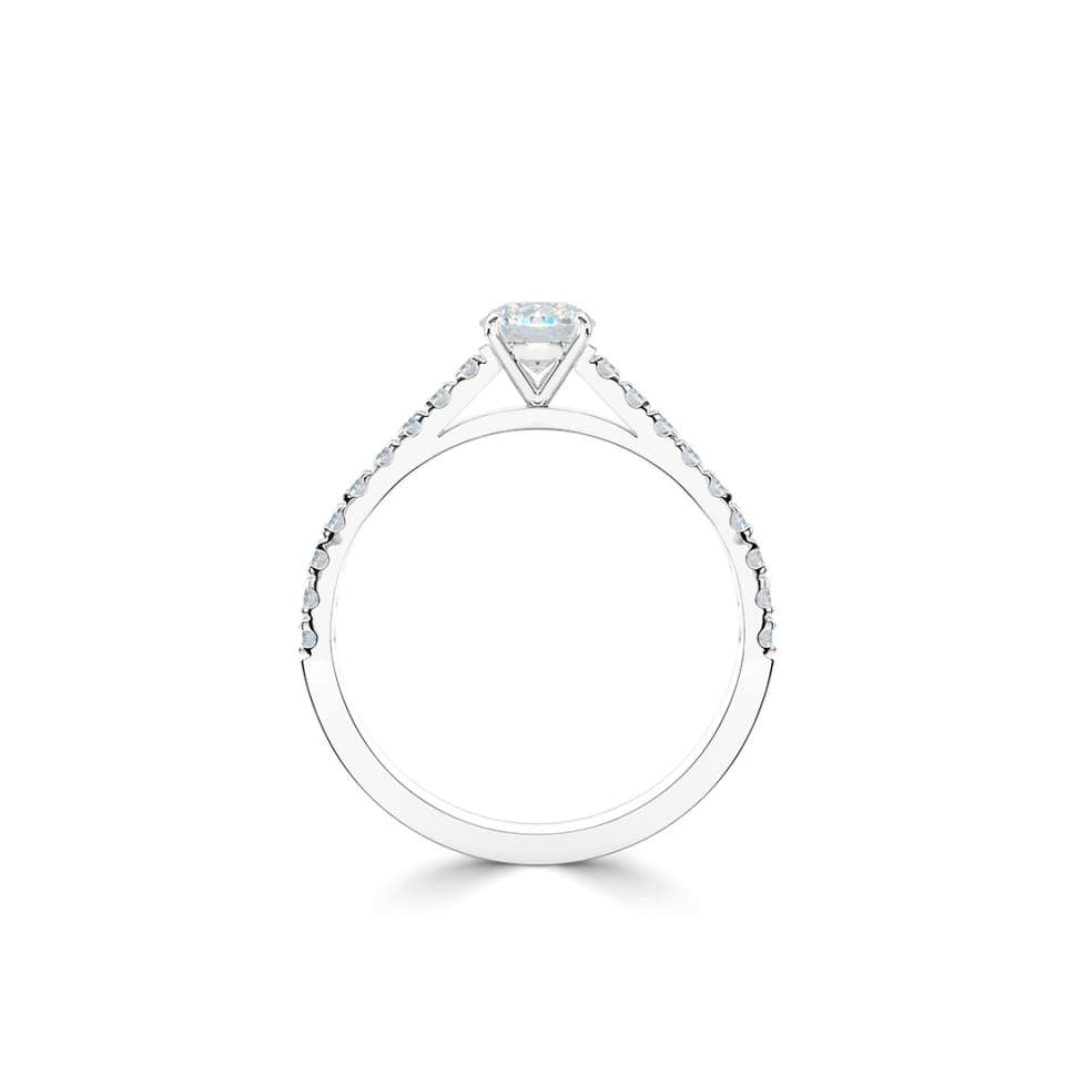 0.57ct Round Brilliant Diamond Solitaire with Shoulders in Platinum