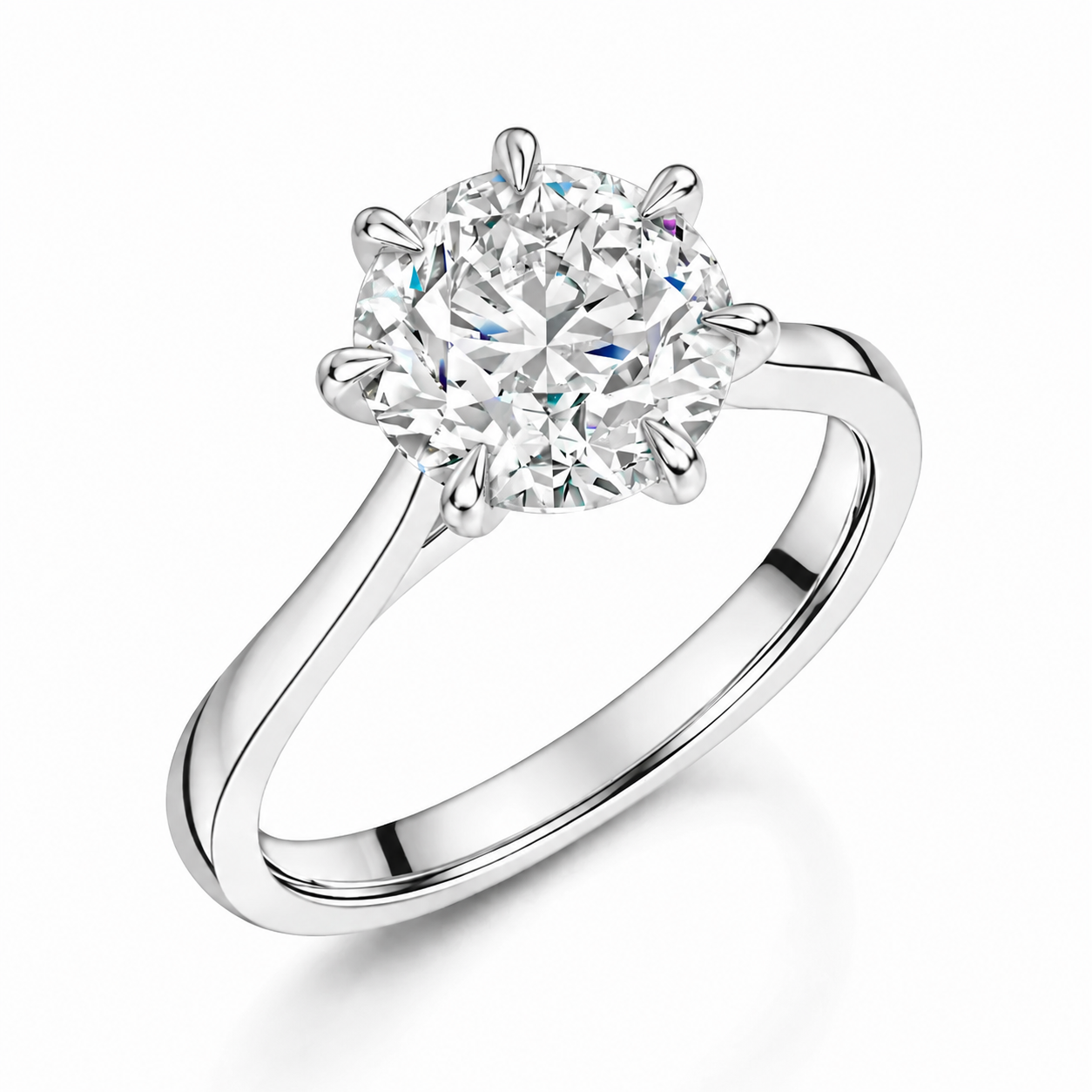 1.80ct Round Brilliant Cut Lab Grown Diamond Ring in Platinum