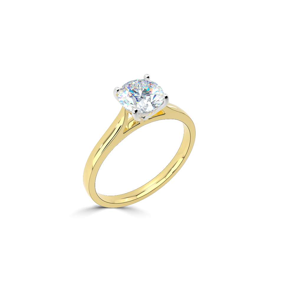 18ct Yellow Gold 0.40ct Round Brilliant Diamond Solitaire Ring