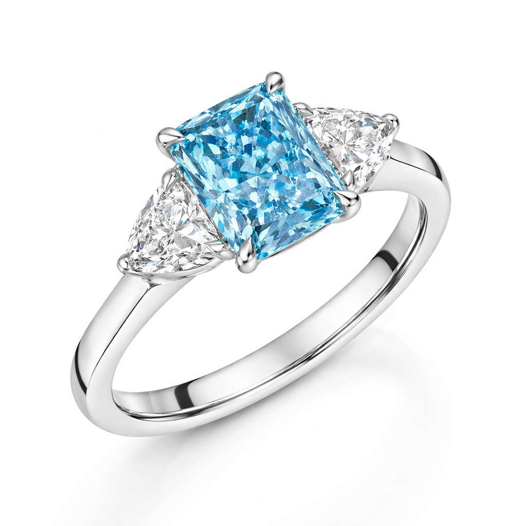 2.03ct Radiant Trilliant Lab Grown Diamond Ring in Platinum