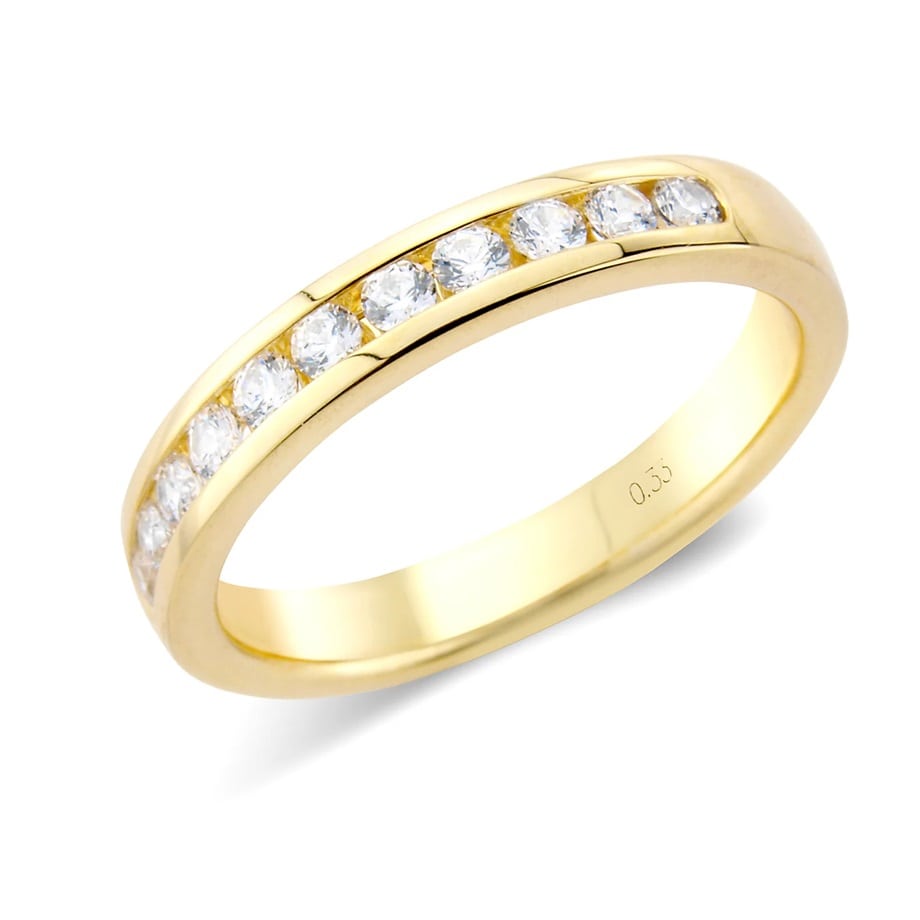 9ct Yellow 0.33ct Channel Set Diamond Eternity Ring