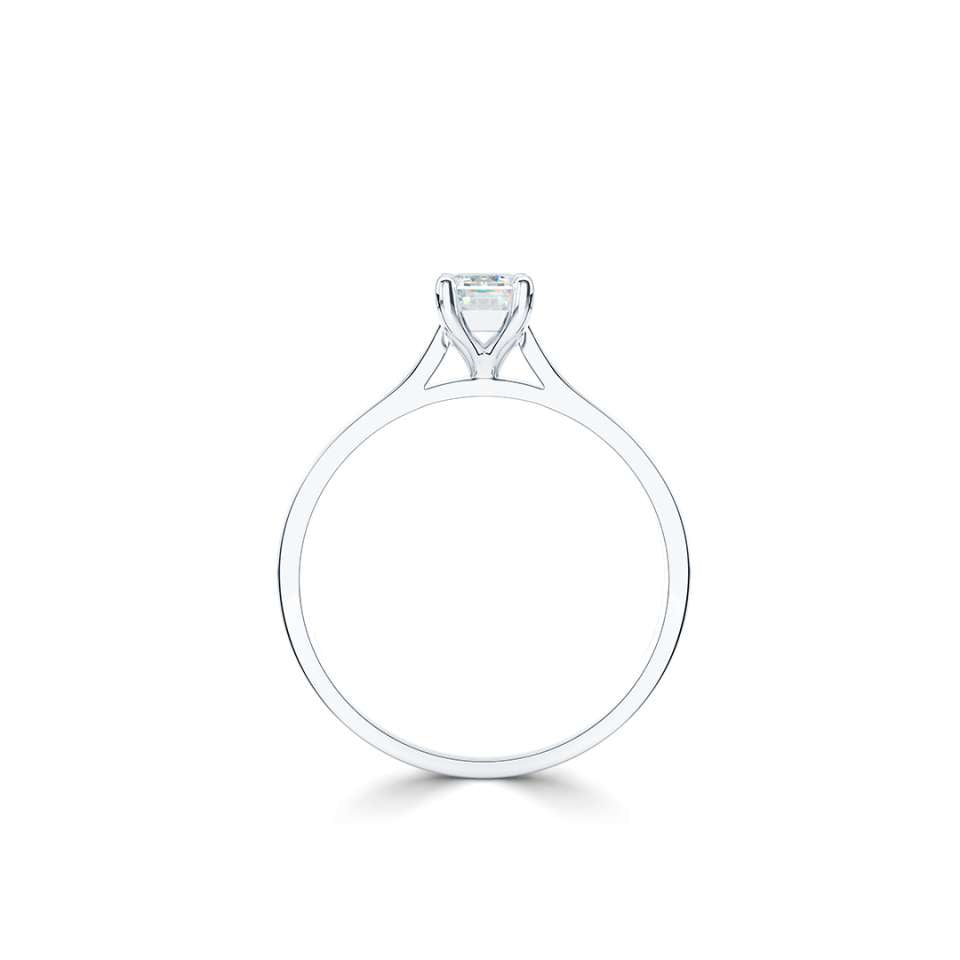 0.50ct Emerald Cut Diamond Solitaire Ring