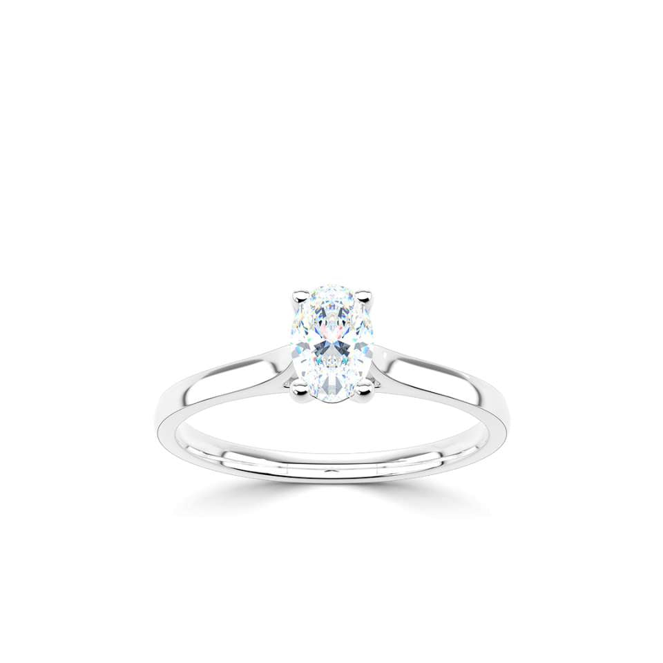Diamond ring on a white background