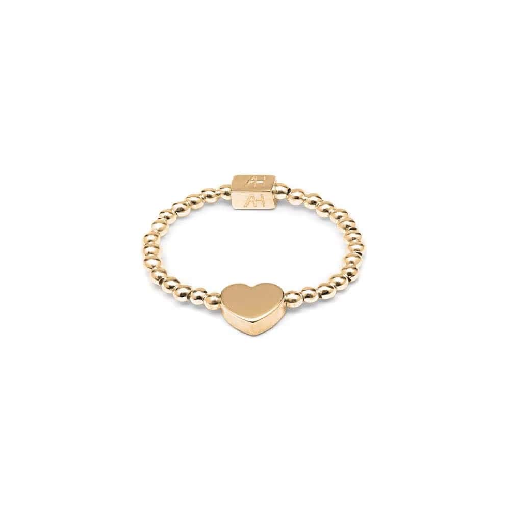 Annie Haak Dainty Boxed Heart Gold Plated ring R0300