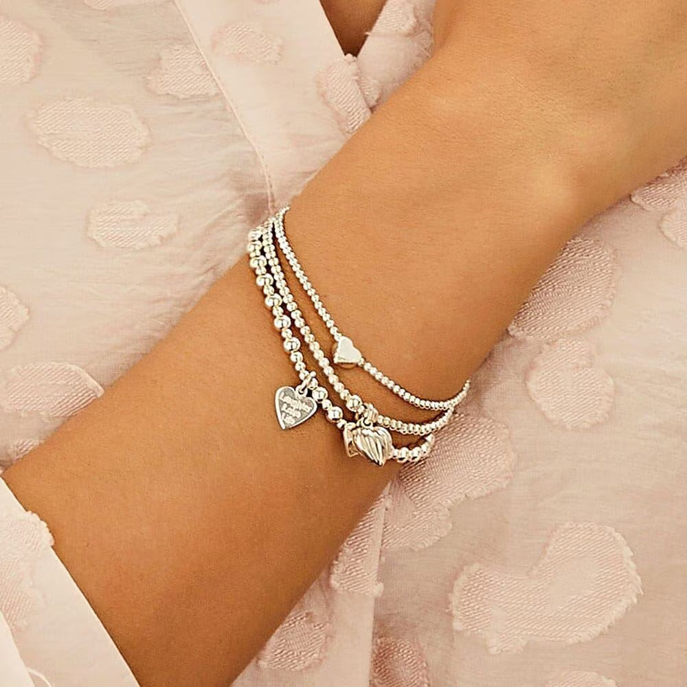 Annie Haak Dainty Boxed Heart Silver Bracelet B2060