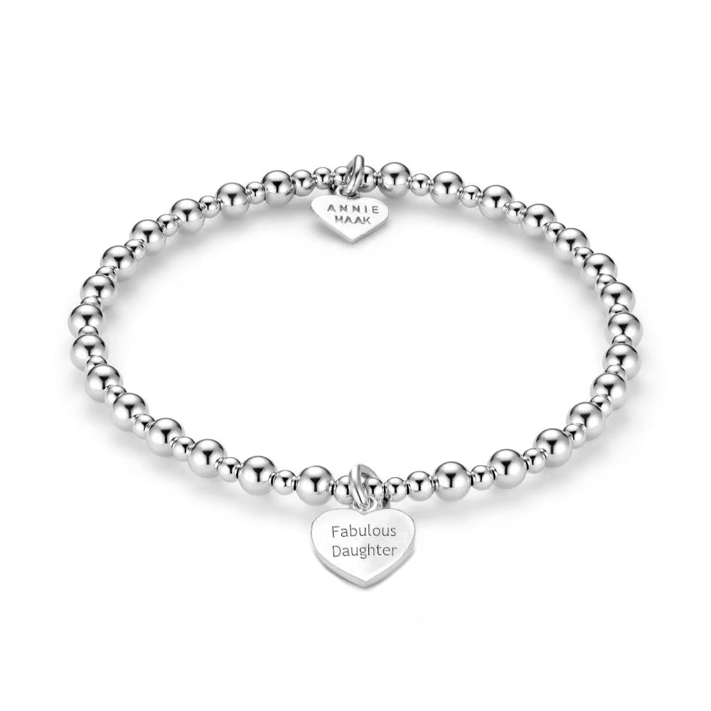 Annie Haak Mini Orchid Silver Charm Bracelet - Fabulous Daughter