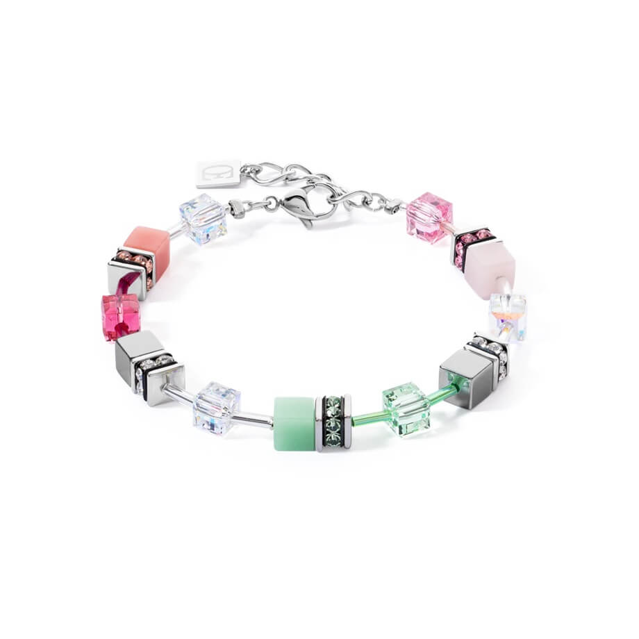 Coeur De Lion GeoCUBE® Iconic Bracelet Green-Pink