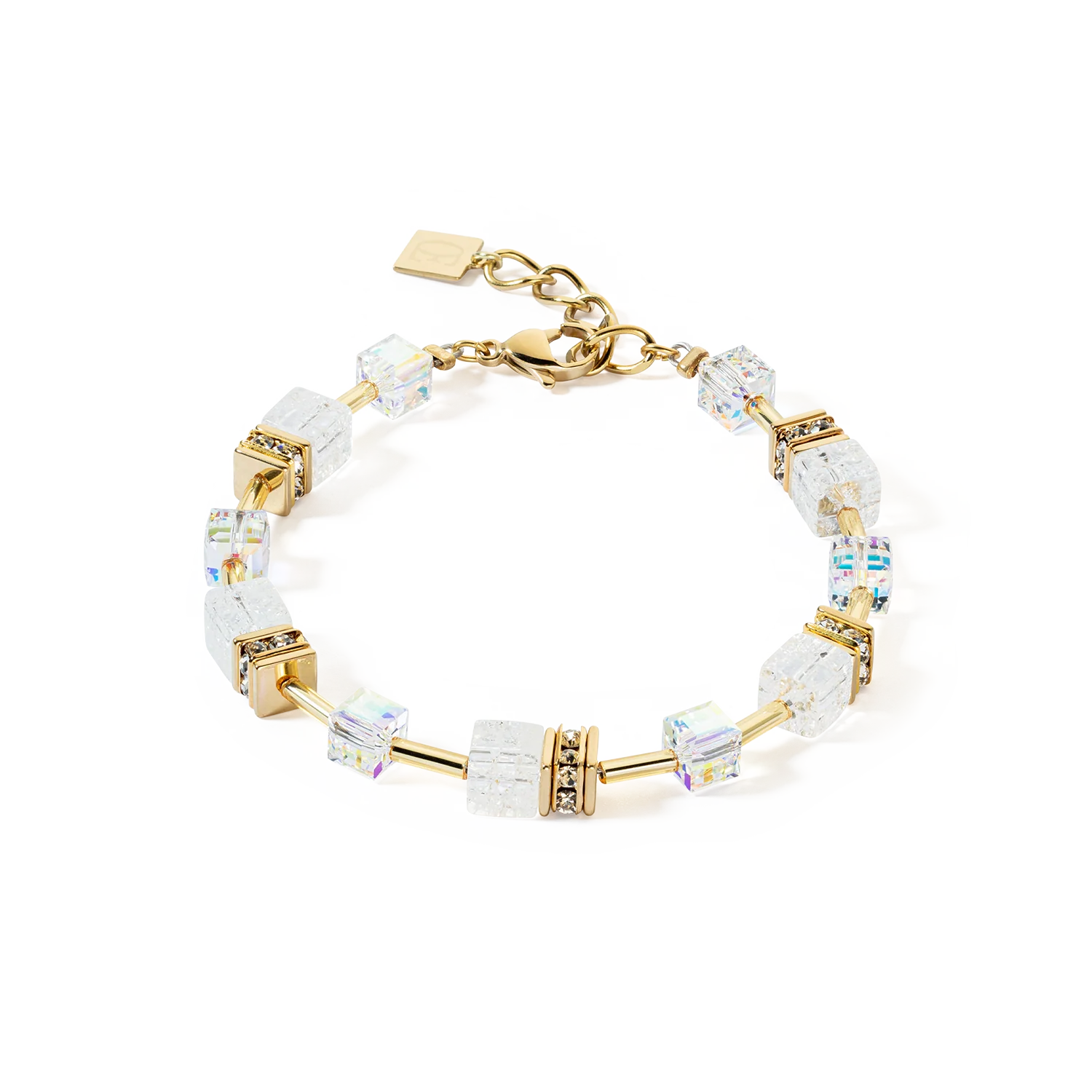 Coeur De Lion GeoCUBE® Iconic Nature Bracelet Gold White
