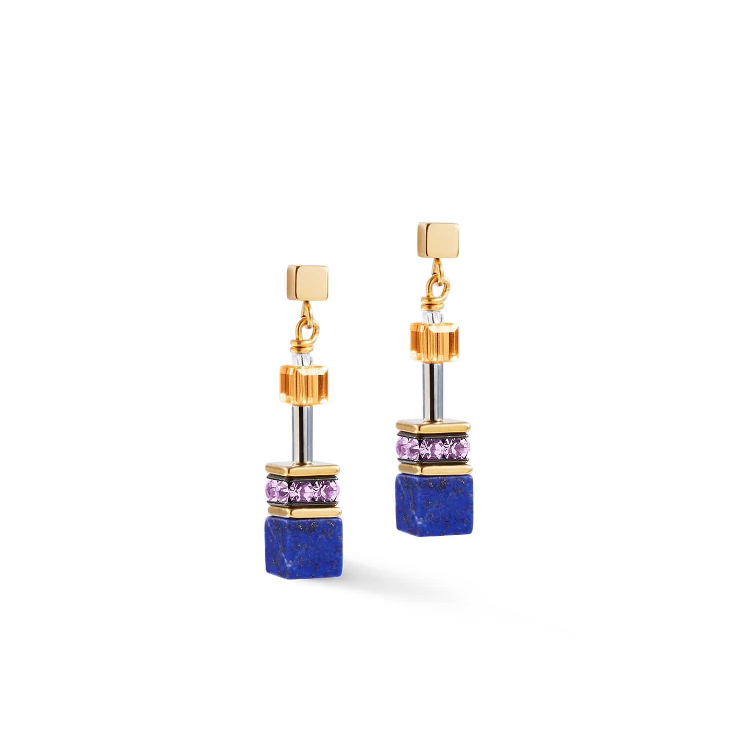 Coeur De Lion GeoCUBE® Iconic Precious Earrings Multicolour Motion