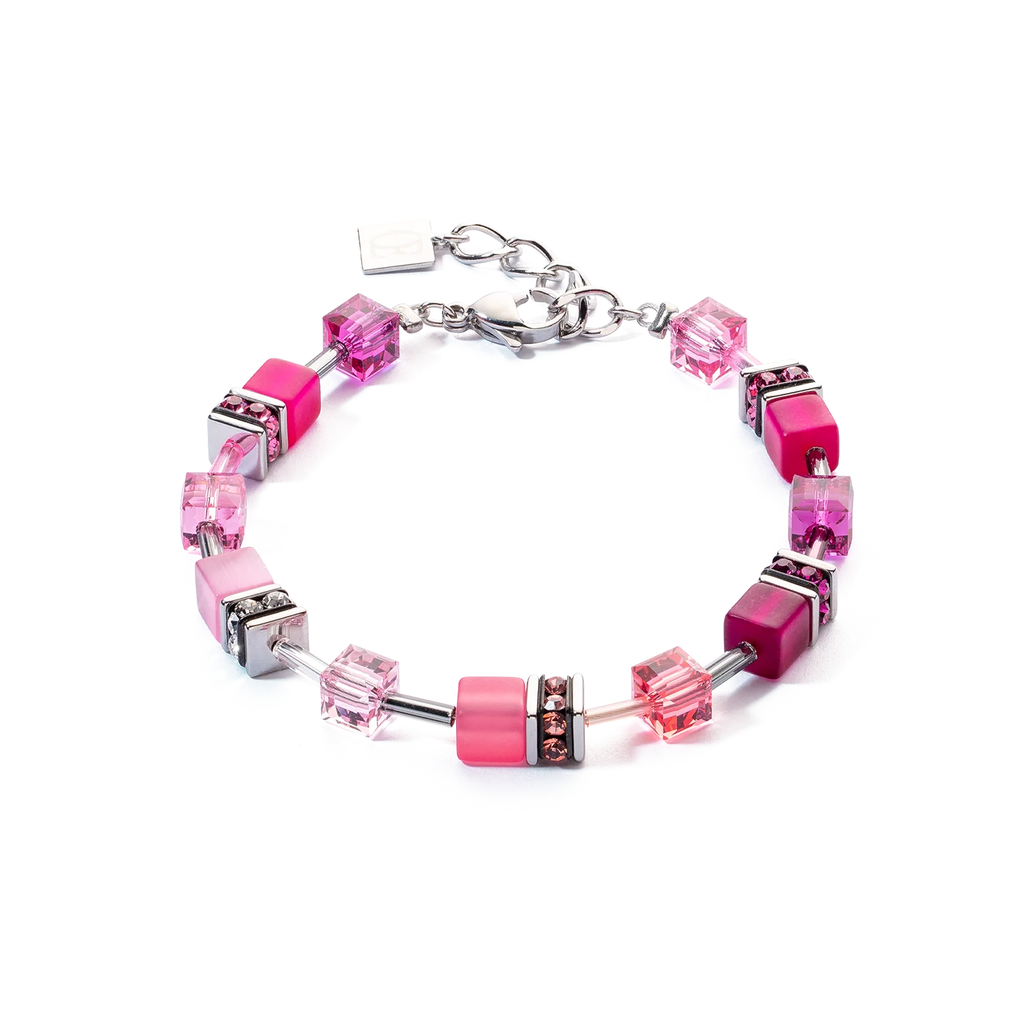 Coeur De Lion GeoCUBE® Iconic Bracelet Viva Magenta