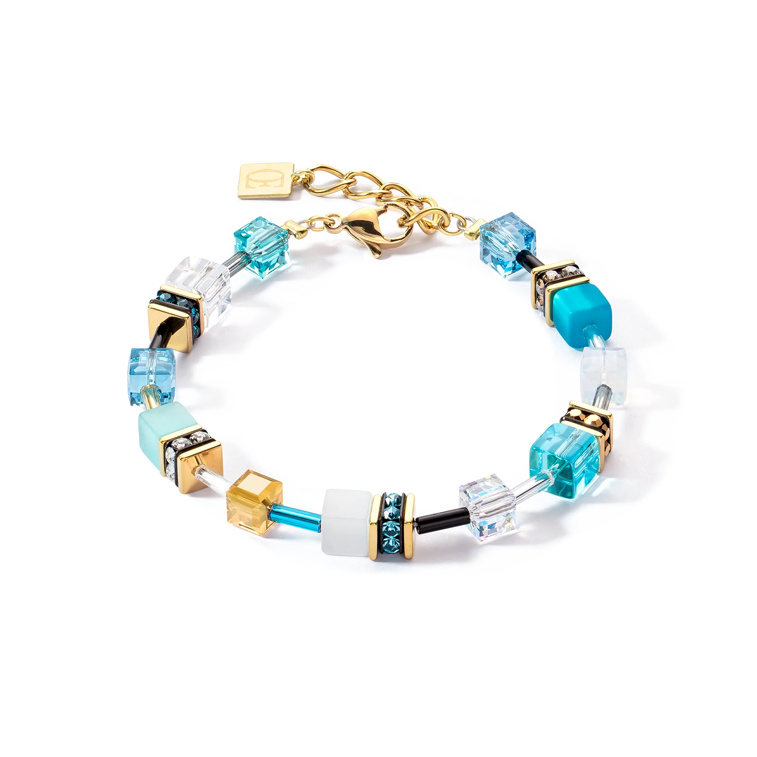 Coeur De Lion GeoCUBE® Iconic Bracelet Gold Turquoise