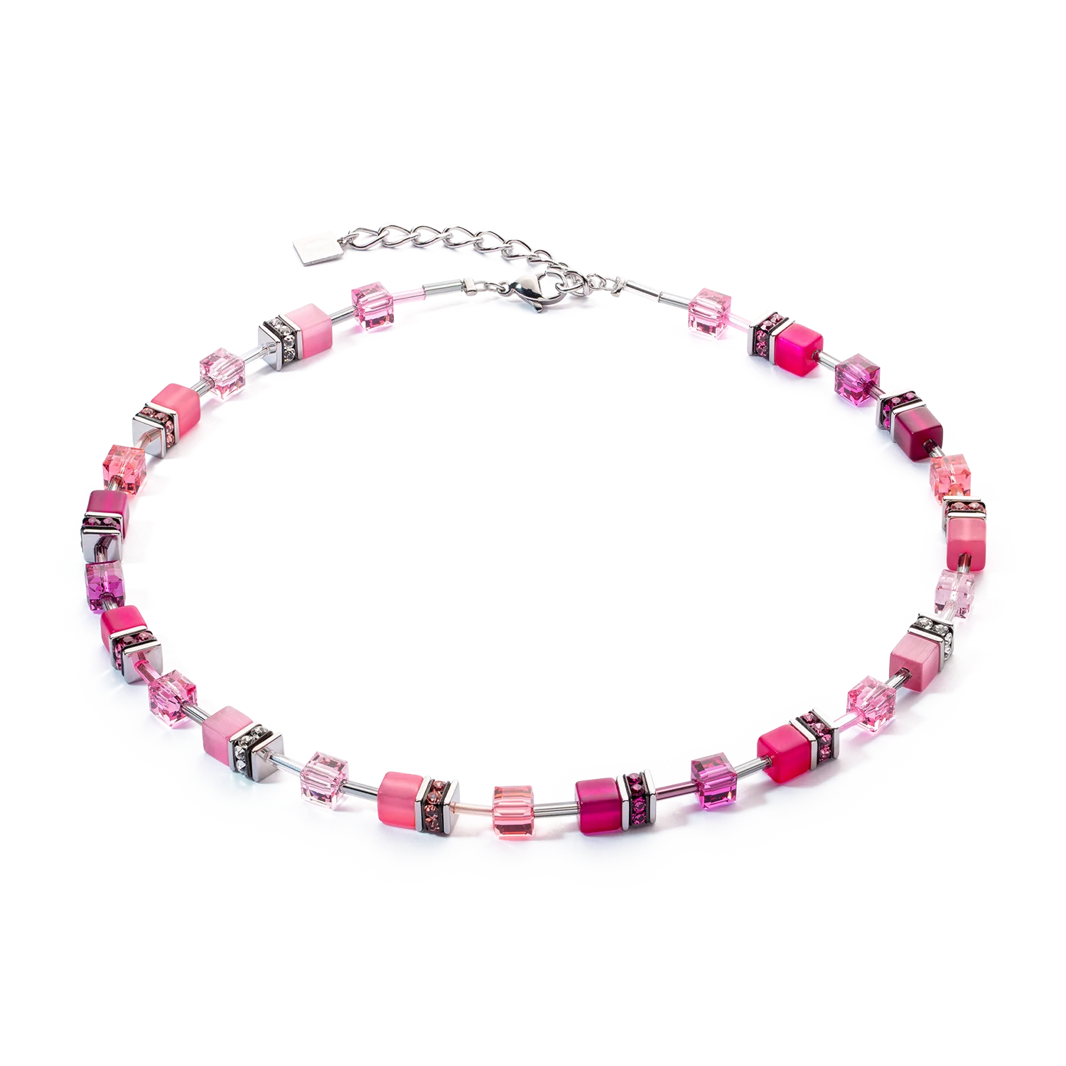 Coeur De Lion GeoCUBE® Iconic Necklace Viva Magenta