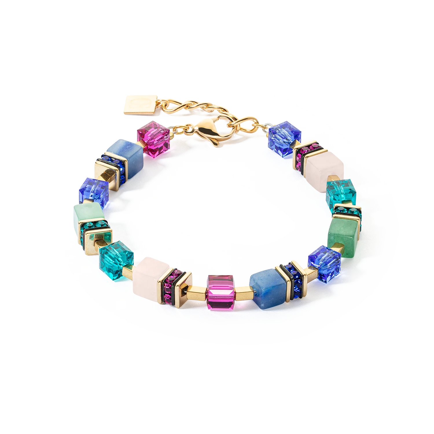 Coeur De Lion GeoCUBE® Precious Statement Bracelet Gold-Multicolour