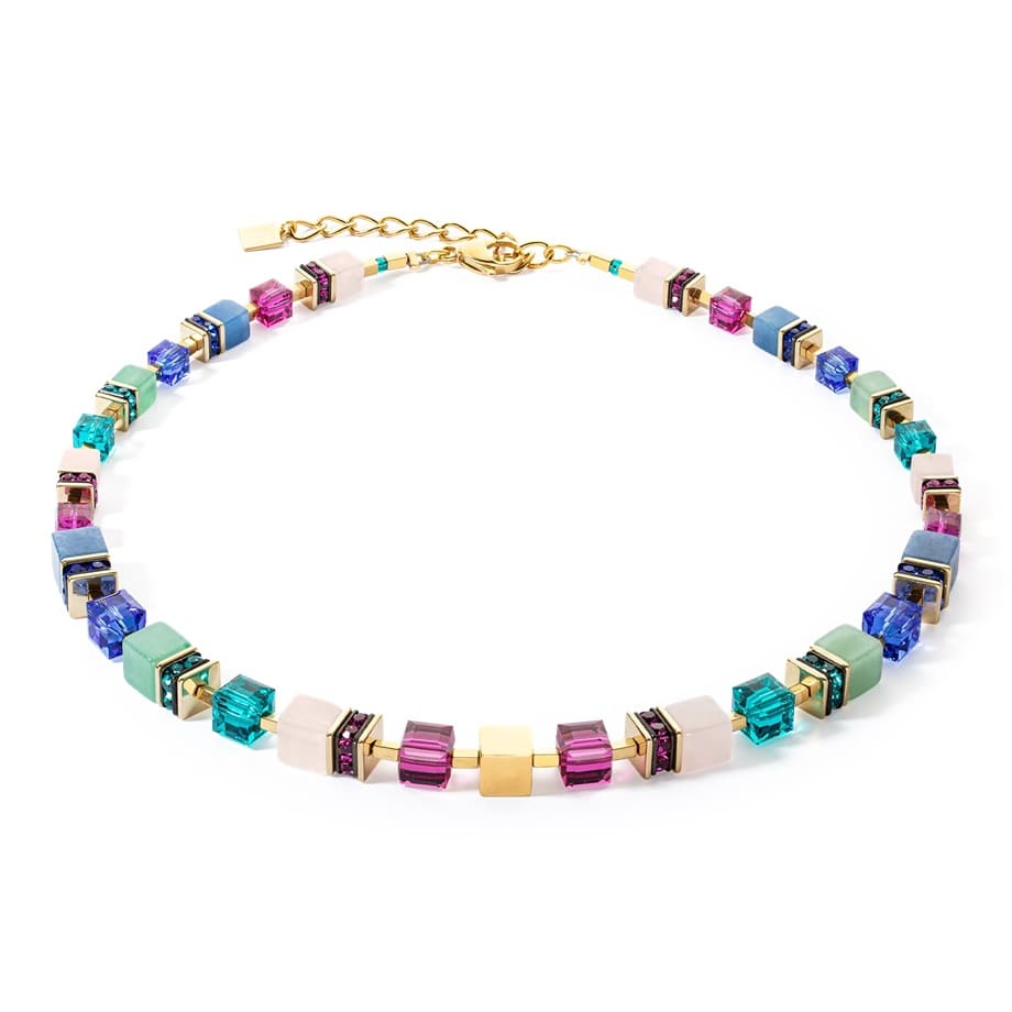 Coeur De Lion GeoCUBE® Precious Statement necklace gold-multicolour