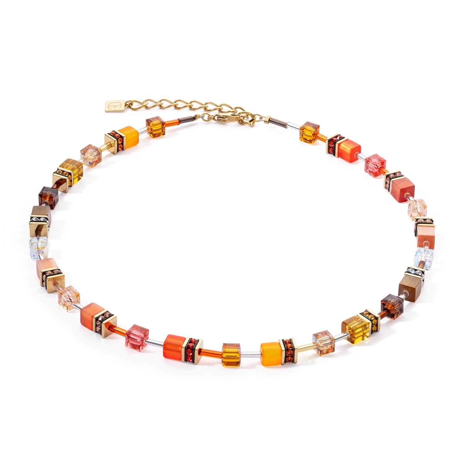 Coeur De Lion GeoCUBE® Iconic Necklace Sunset Gold