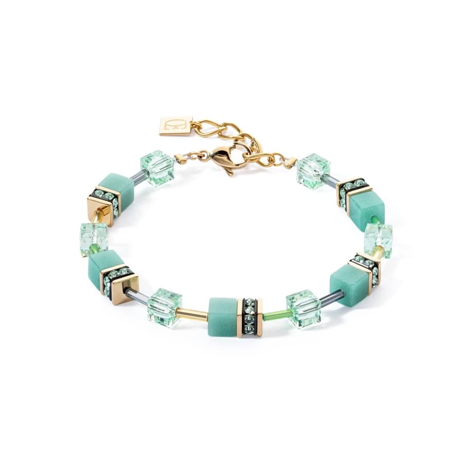 GeoCUBE® Iconic Mono Gold Bracelet Green