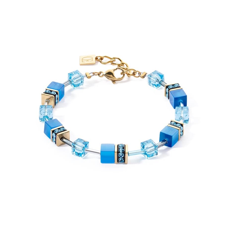 GeoCUBE® Iconic Mono Gold Bracelet Turquoise