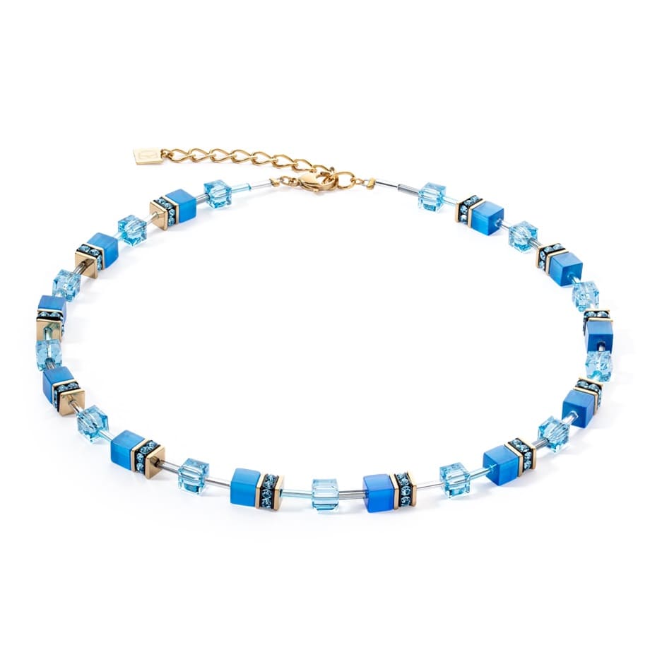 GeoCUBE® Iconic Mono Gold Necklace Turquoise