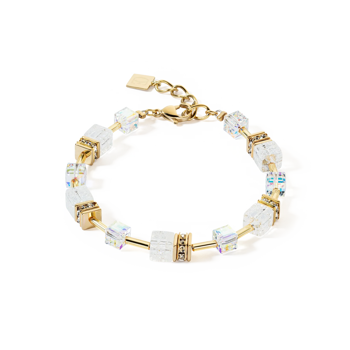 Coeur De Lion GeoCUBE® Iconic Nature Bracelet Gold White 3018/30-1416