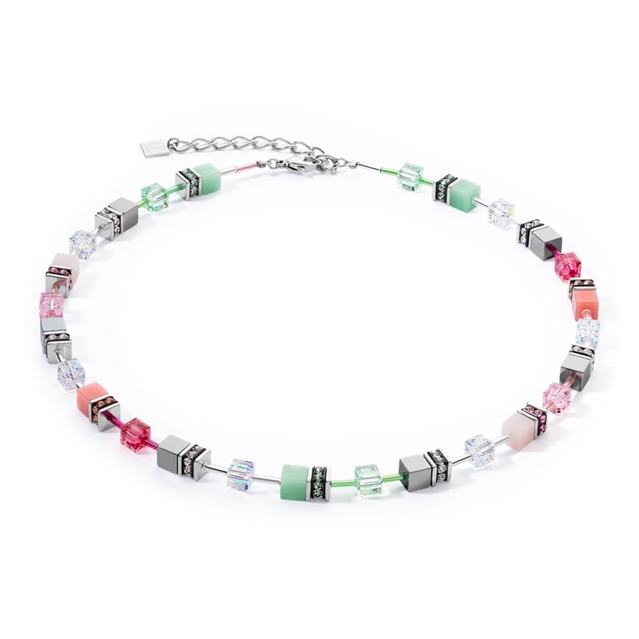 GeoCUBE® Iconic Necklace Green-Pink