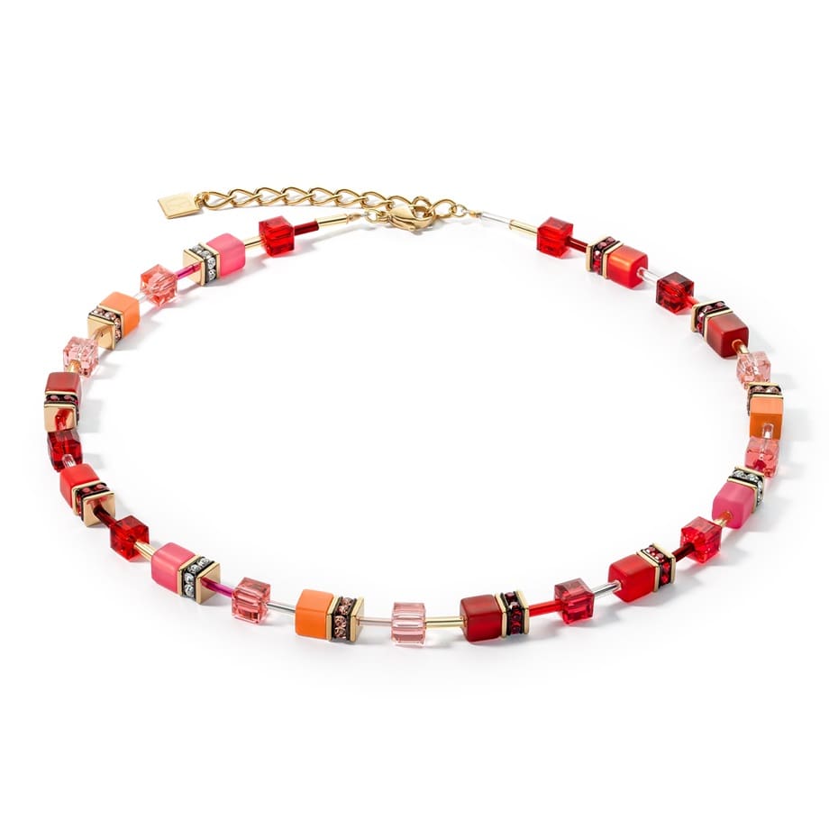 GeoCUBE® Iconic Red Gold Necklace