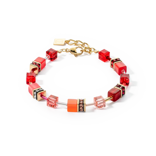 GeoCUBE® Iconic bracelet gold red 2838300300