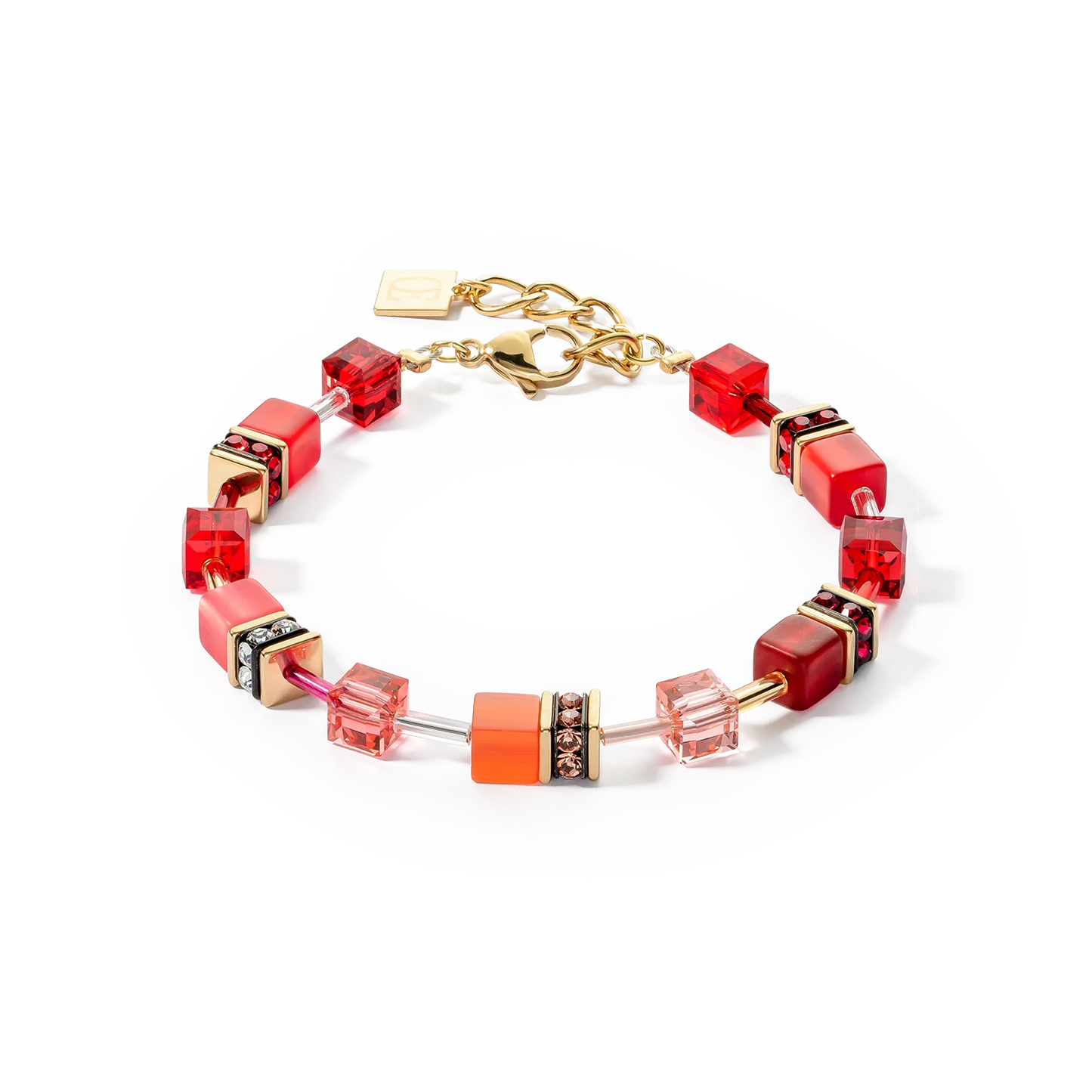 GeoCUBE® Iconic bracelet gold red 2838300300