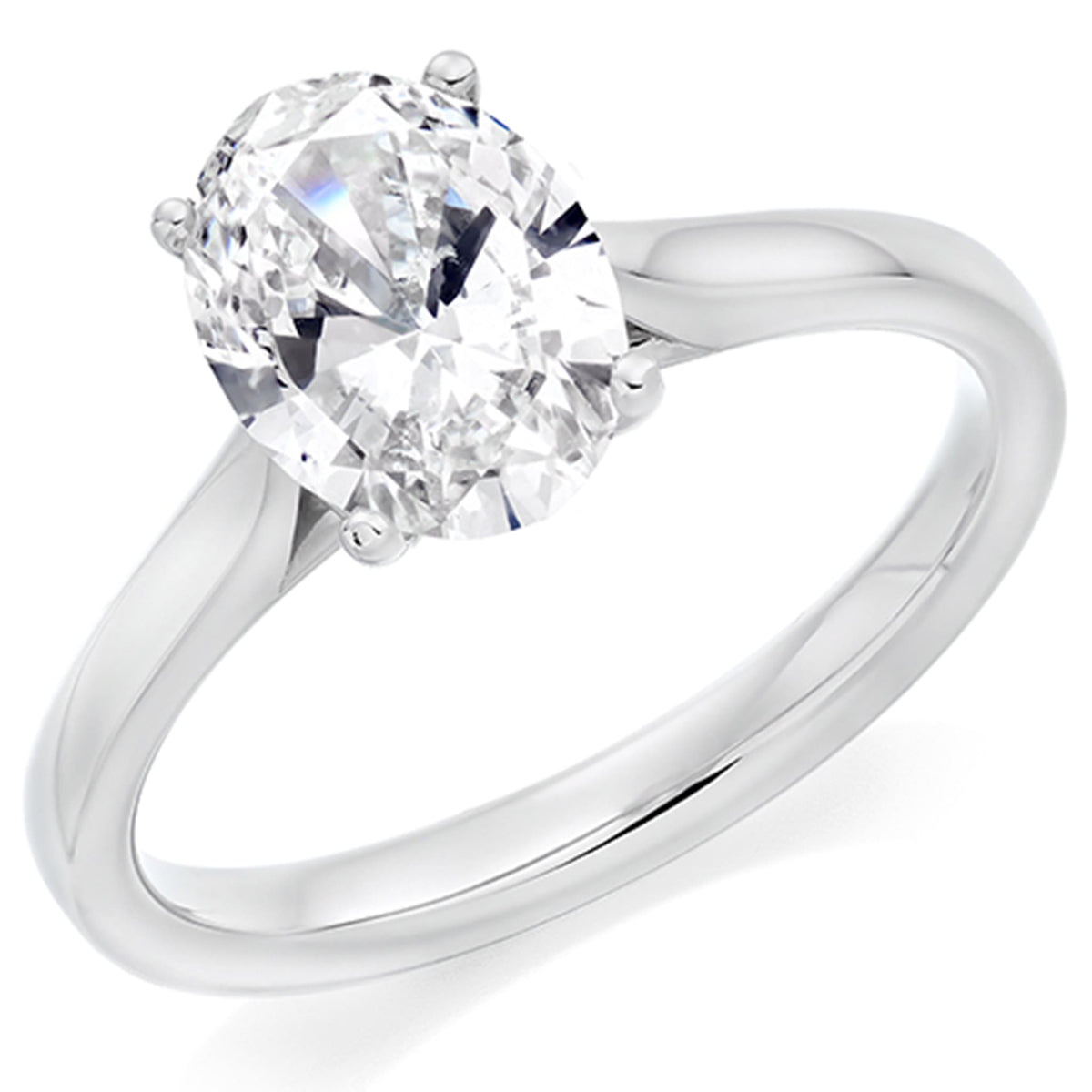 Oval Cut Lab Grown Diamond Solitaire Ring