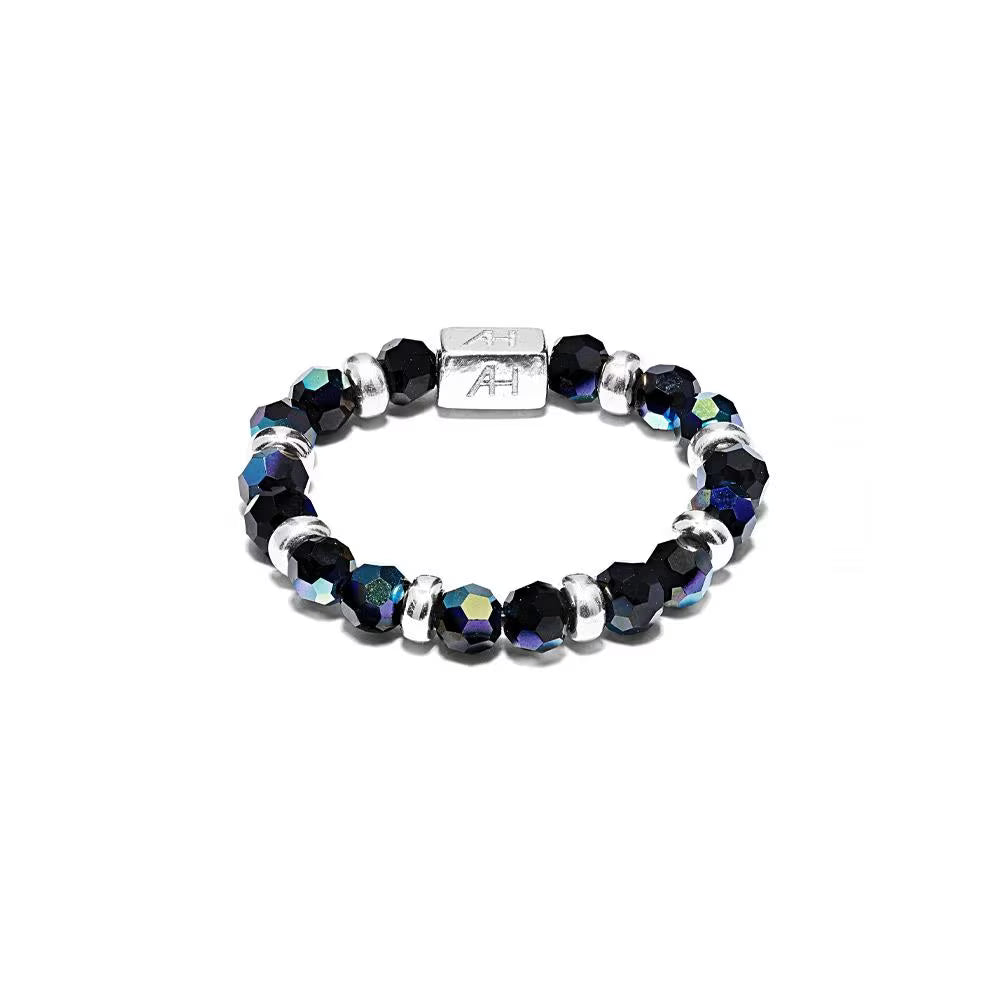 Annie Haak Mini Blisski Silver Ring - Black Crystal