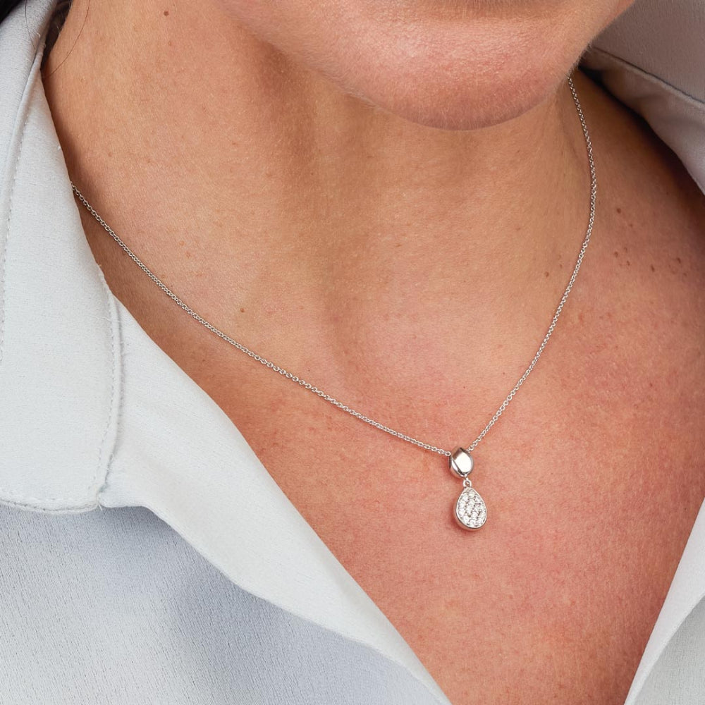 Coast Pebble Glisten Pavé Necklace