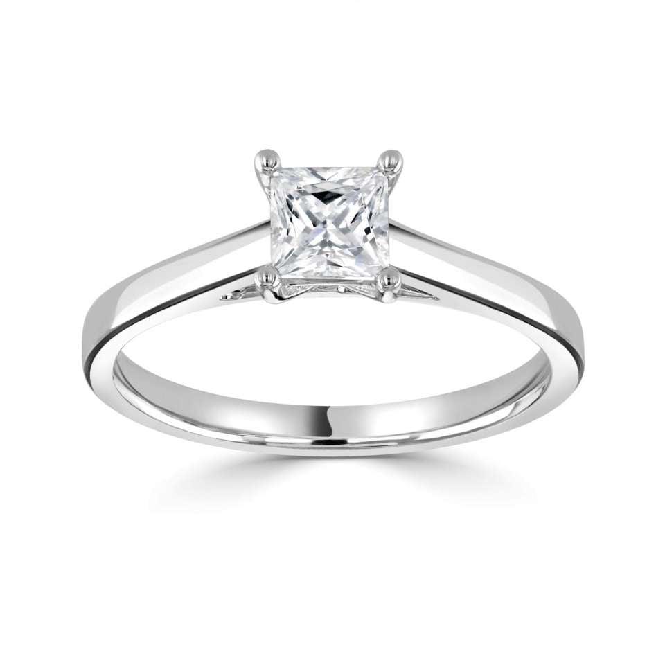 Princess Cut 0.34ct Diamond Solitaire