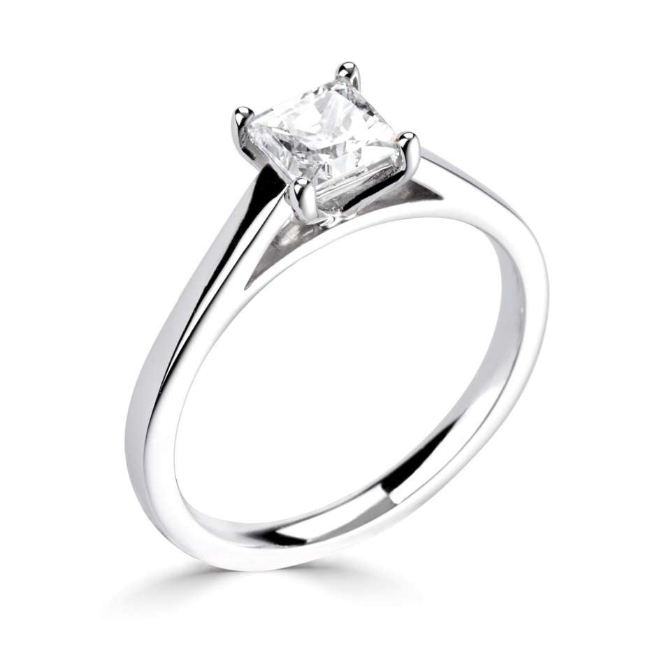 Princess Cut 0.34ct Diamond Solitaire