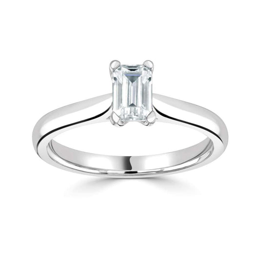 1.50ct Laboratory-Grown Emerald Cut Diamond Solitaire Ring