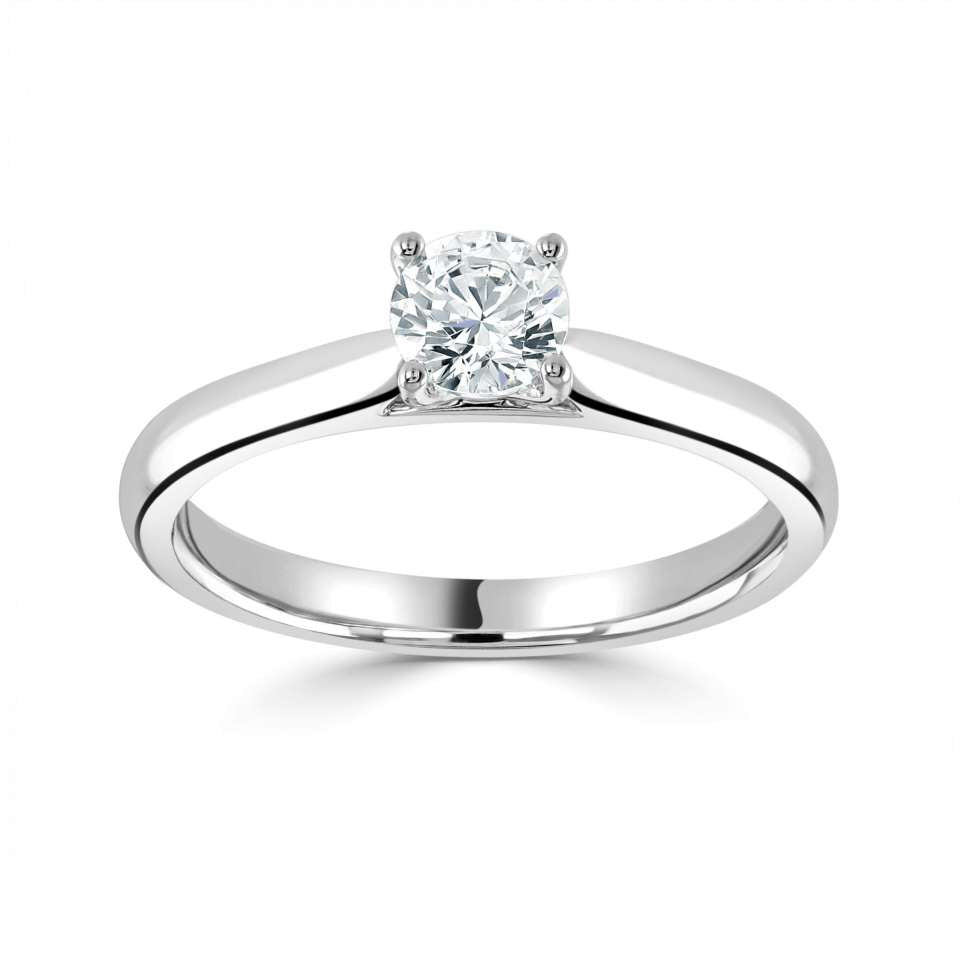 Round Brilliant Cut 0.50ct Diamond Solitaire Ring