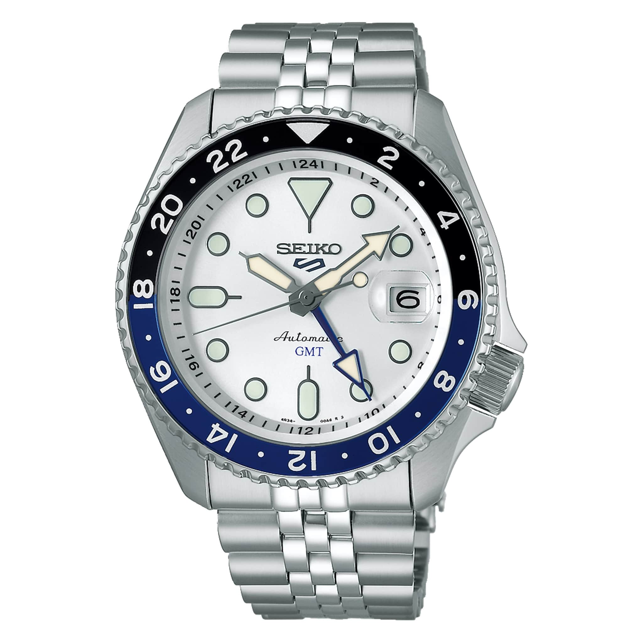 Seiko 5 Sports SKX GMT Sky Blue, Silver Cloud SSK033K1