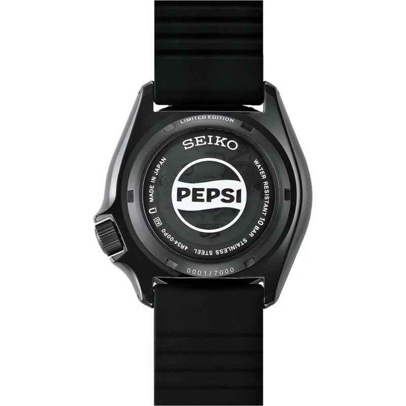 Seiko 5 Sports X PEPSI Limited Edition in All-Black SSK047K1