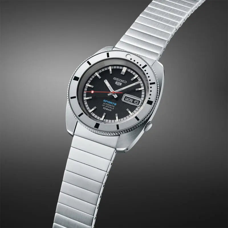 Seiko 5 Sports ‘Pepper Black’ 1968 Recreation Limited Edition Watch SRPL05K1