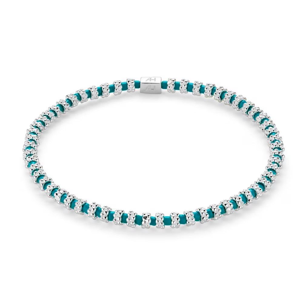 Annie Haak Mini Ria Silver Bracelet – Neon Turquoise