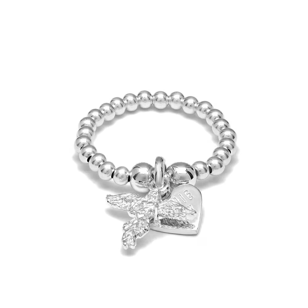 Annie Haak Santeenie Silver Charm Ring – My Guardian Angel