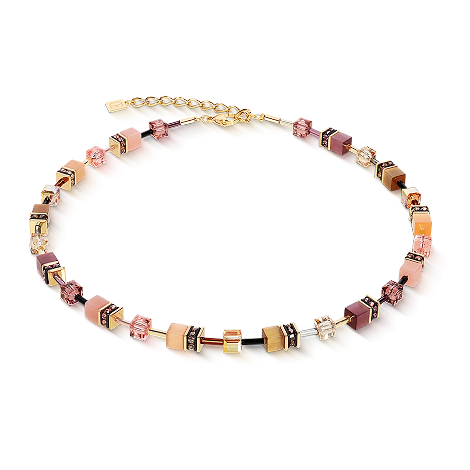 Coeur De Lion GeoCUBE® Iconic Gold Blush Necklace